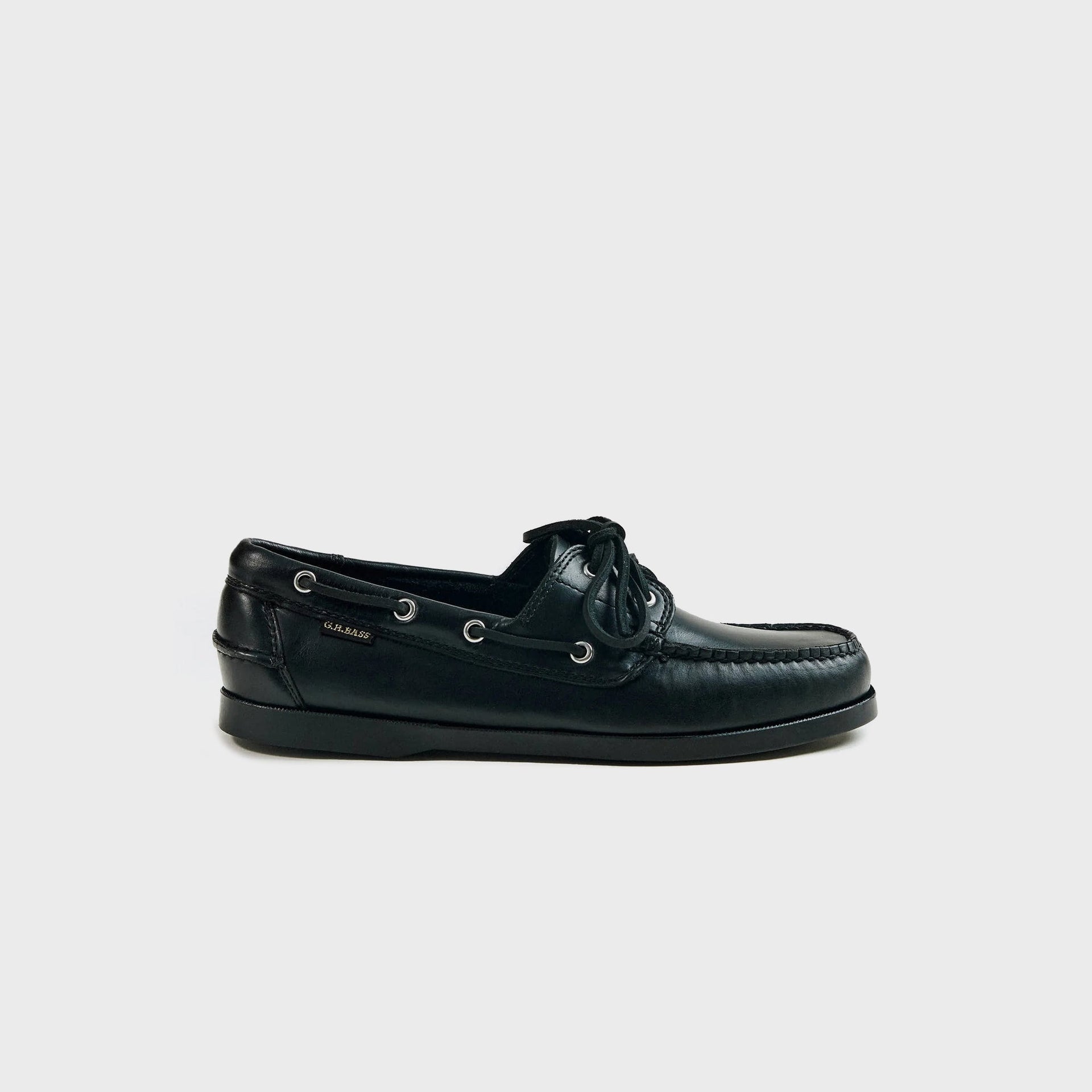 G.H. Bass Jetty II 2 Eye Boat Shoe - Black