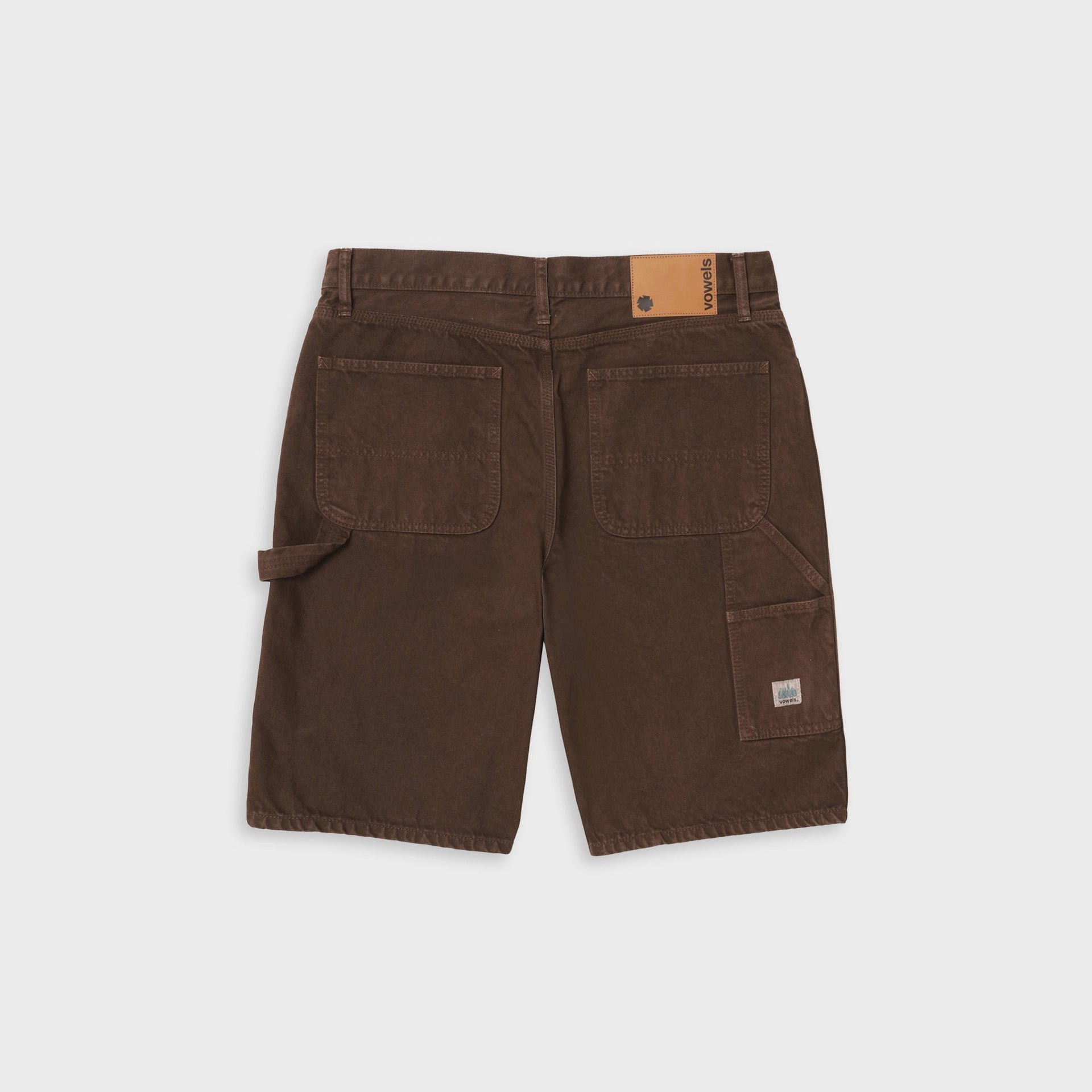 vowels Overdyed Painter Short - Brown