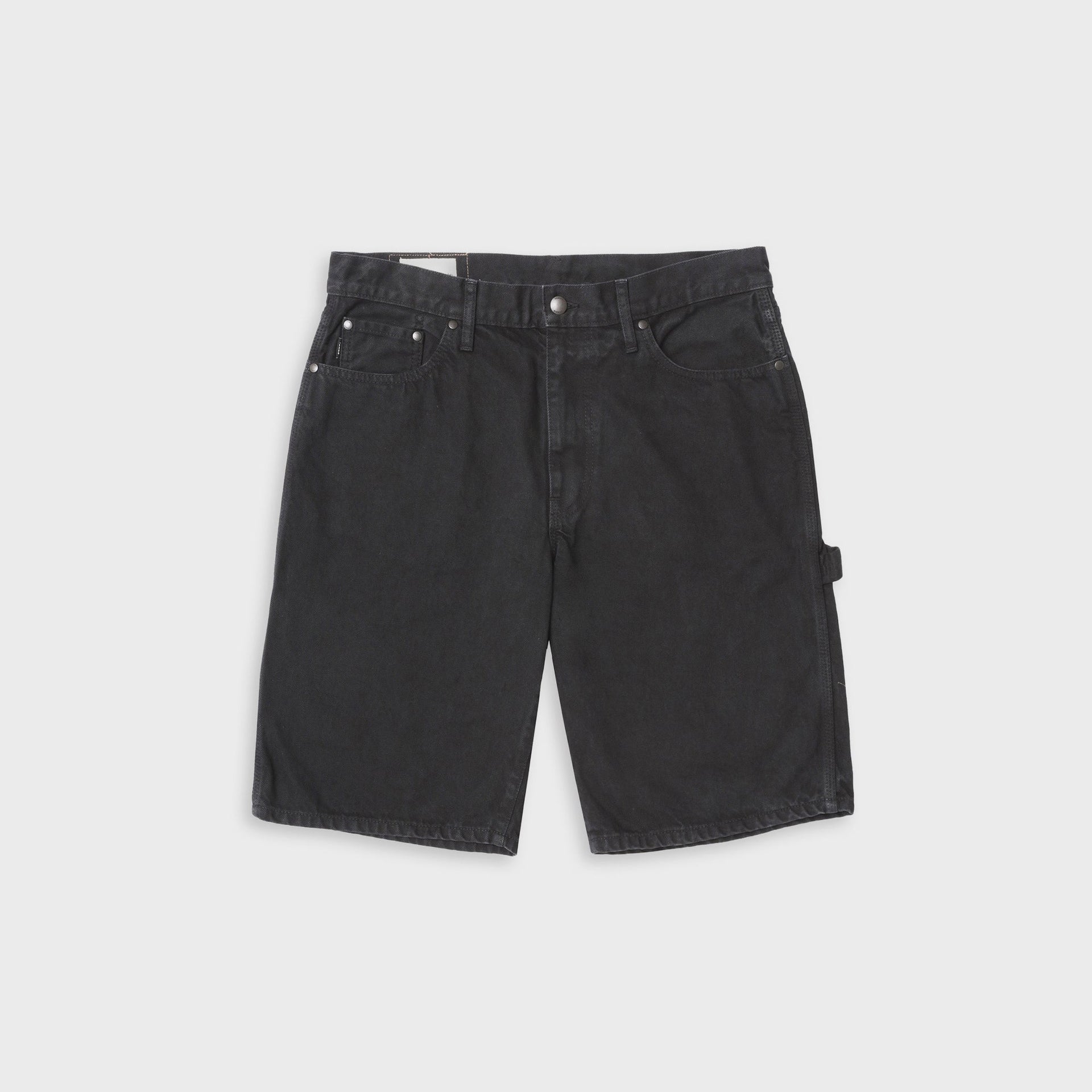 vowels Overdyed Painter Short - Black