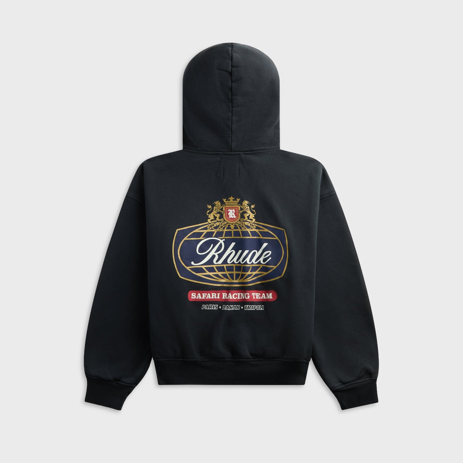 Rhude Crest Hoodie - Vintage Black / Blue / Red