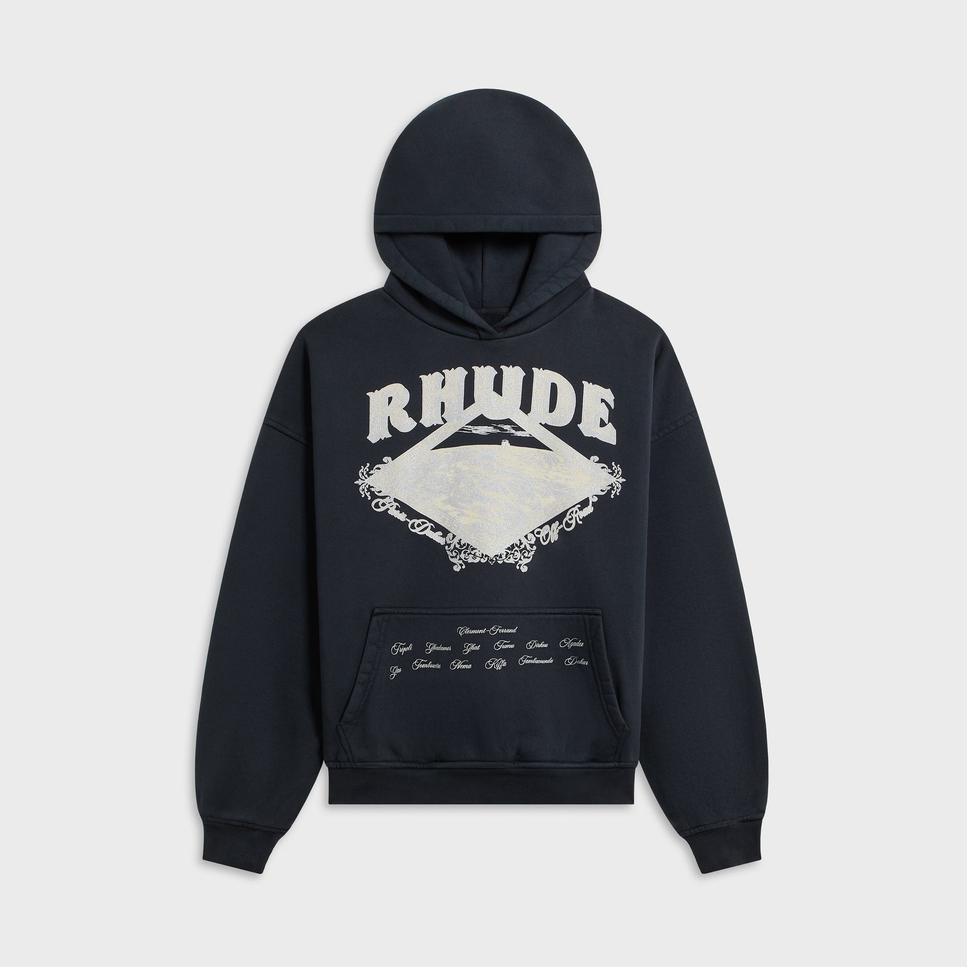 Rhude Dakar Convoy Hoodie - Vintage Black / Silver