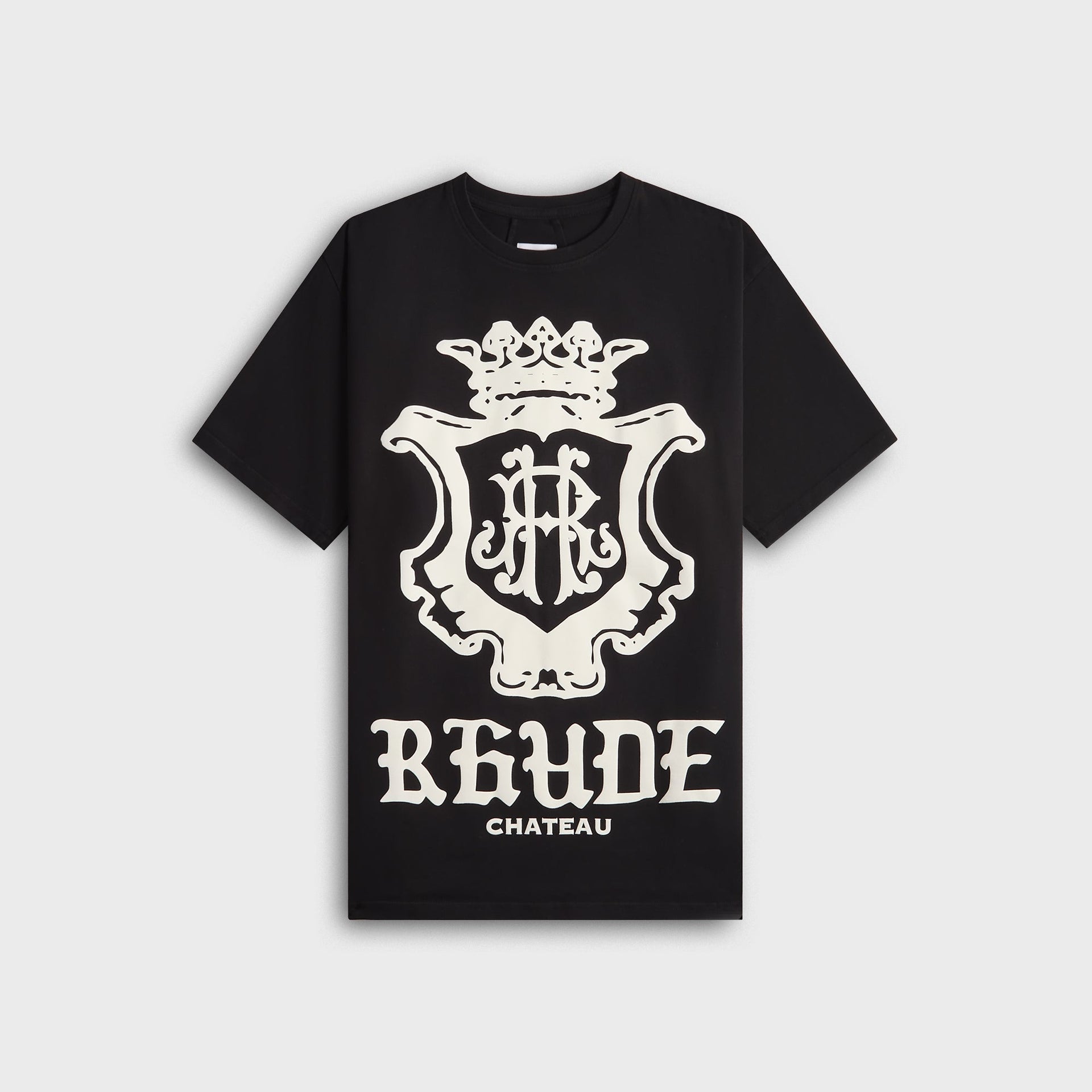 Rhude Oversized Chateau Crest Tee - Black / White
