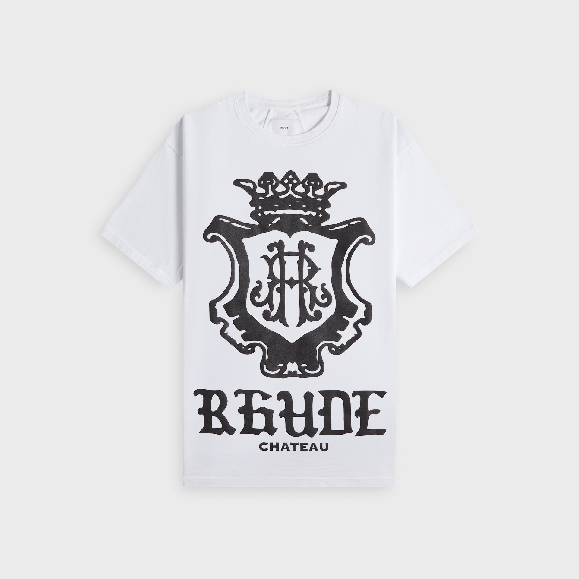 Rhude Oversized Chateau Crest Tee - White / Black