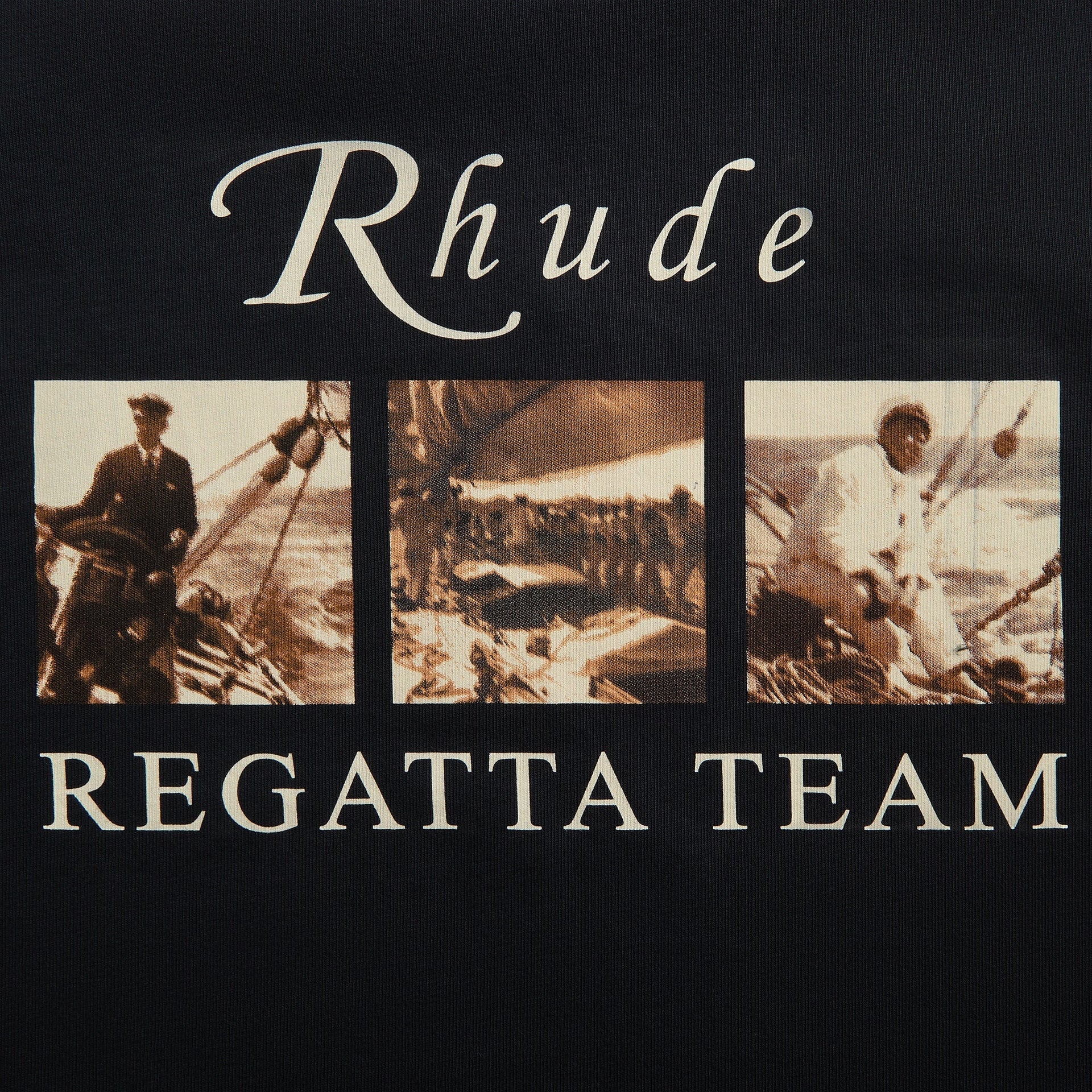 Rhude Usvi Regatta Tour Tee - Vintage Black /  White / Red
