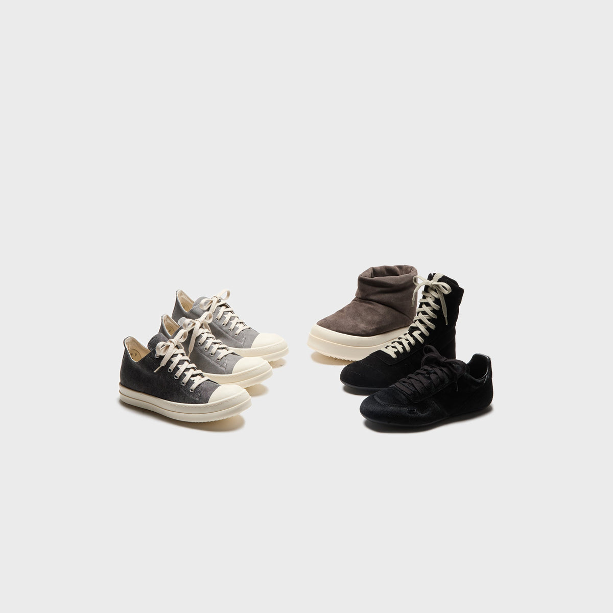 Rick Owens DRKSHDW Denim Low Sneakers - Dark Dust / Milk