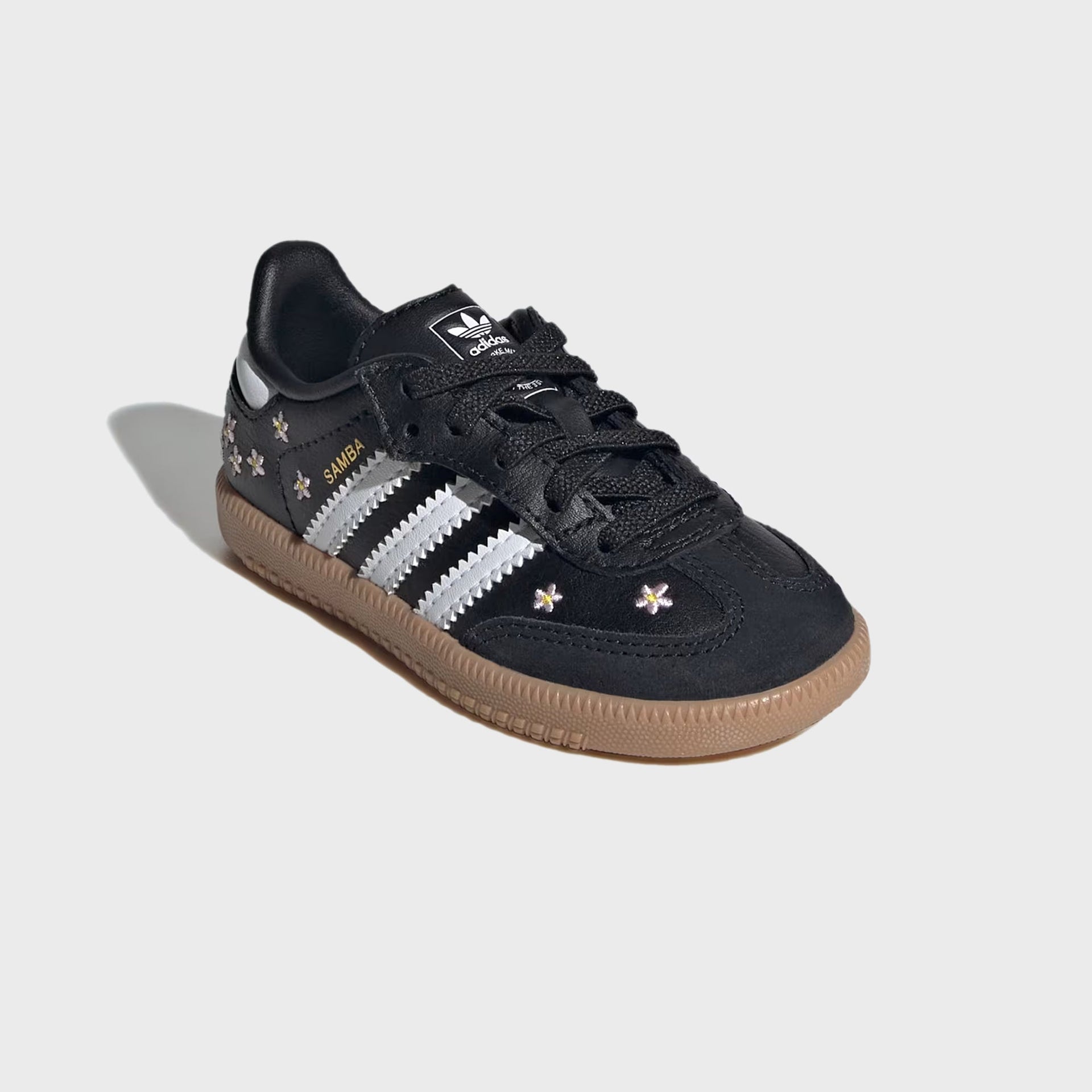 adidas TD Samba OG Comfort Closure Elastic Lace Shoes - Core Black / Cloud White / Gum