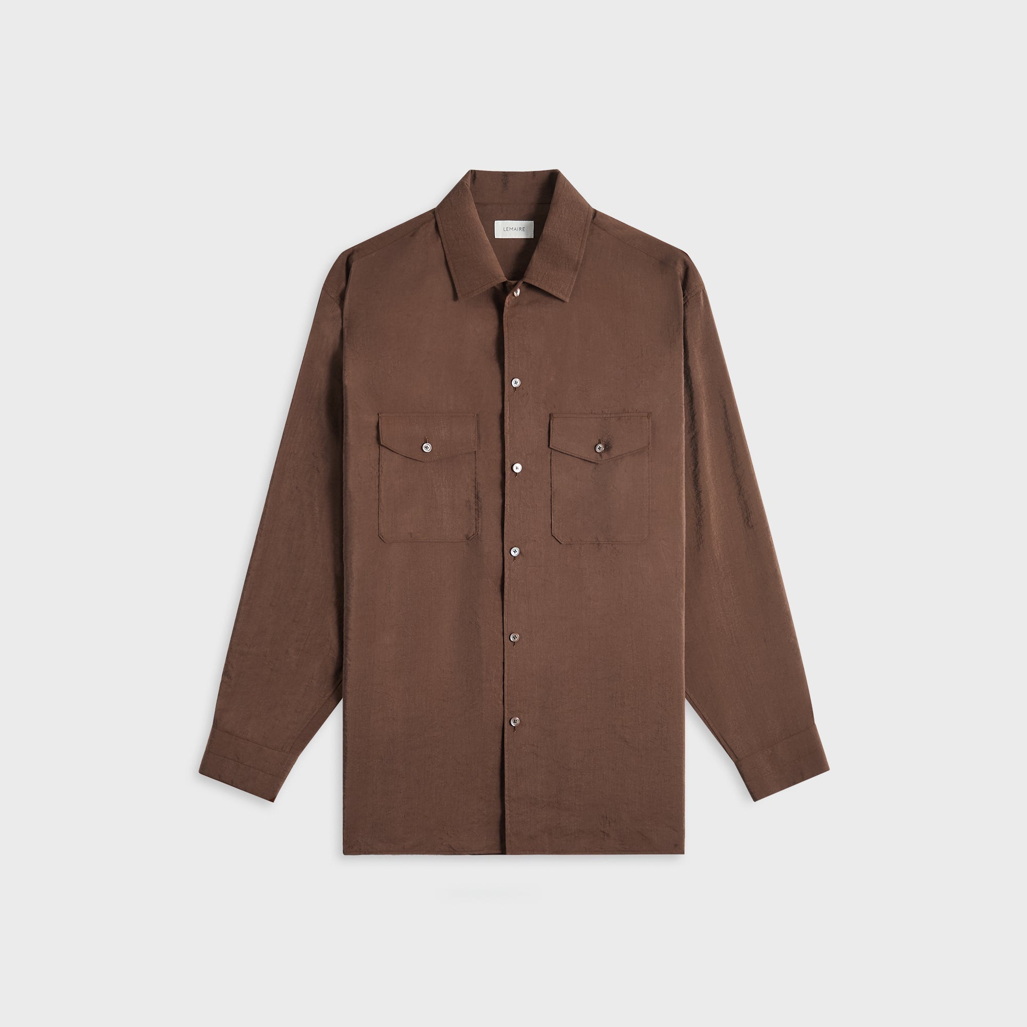 Lemaire Convertible Collar Shirt - Brunette – Kith UK