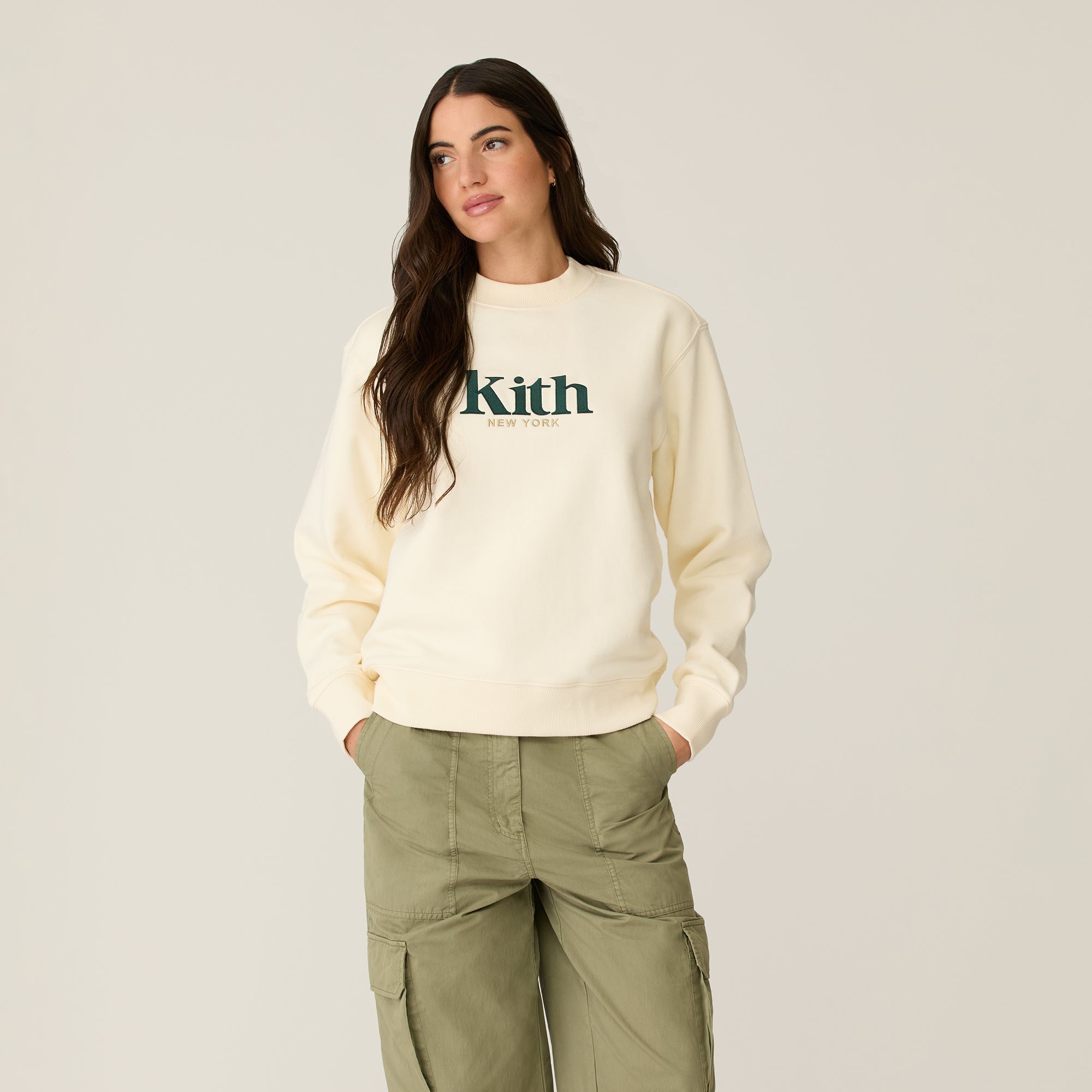 【smk】KITH トレーナー Kith Women Asher New York Crewneck - Sandrift – Kith UK