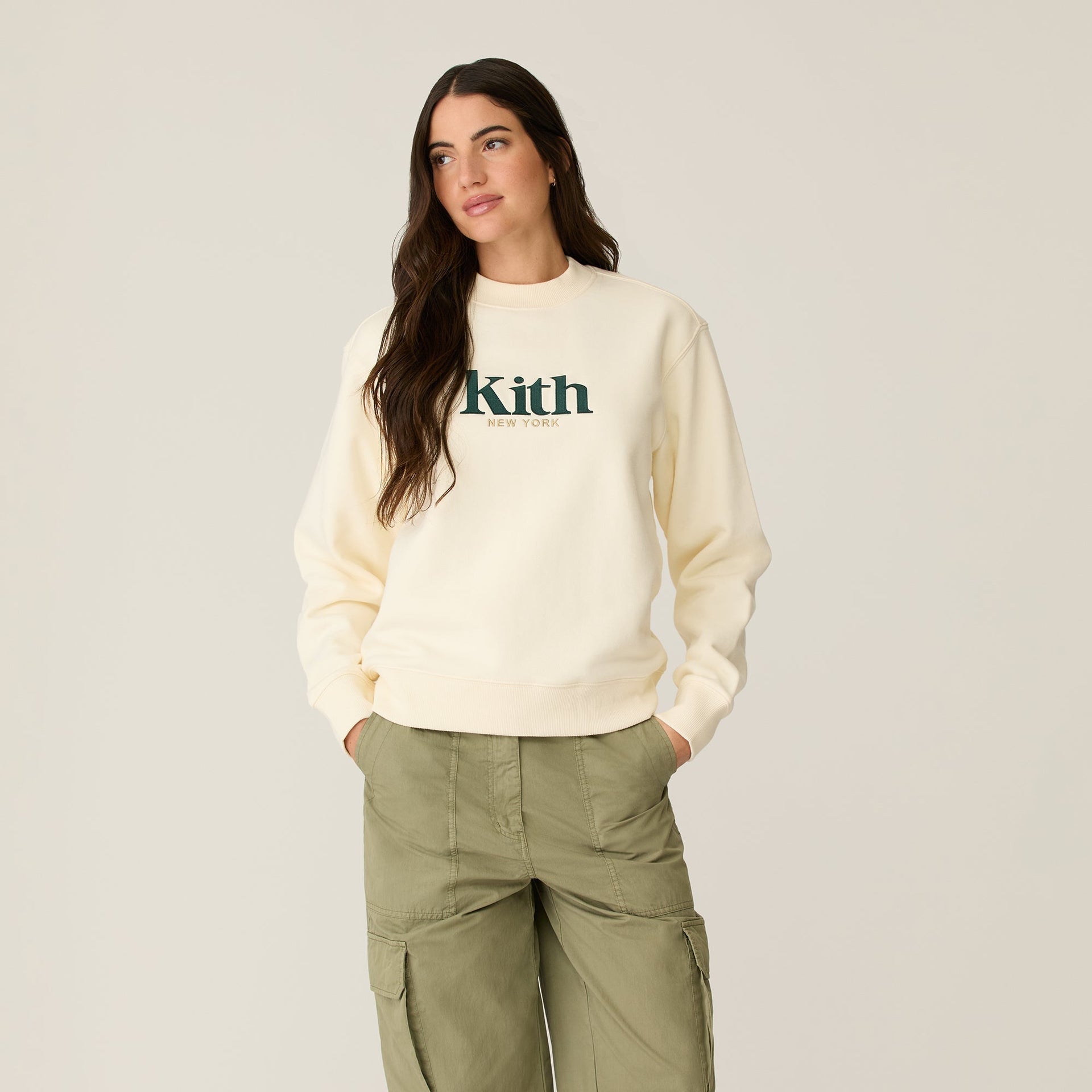 Kith Women Asher New York Crewneck - Sandrift