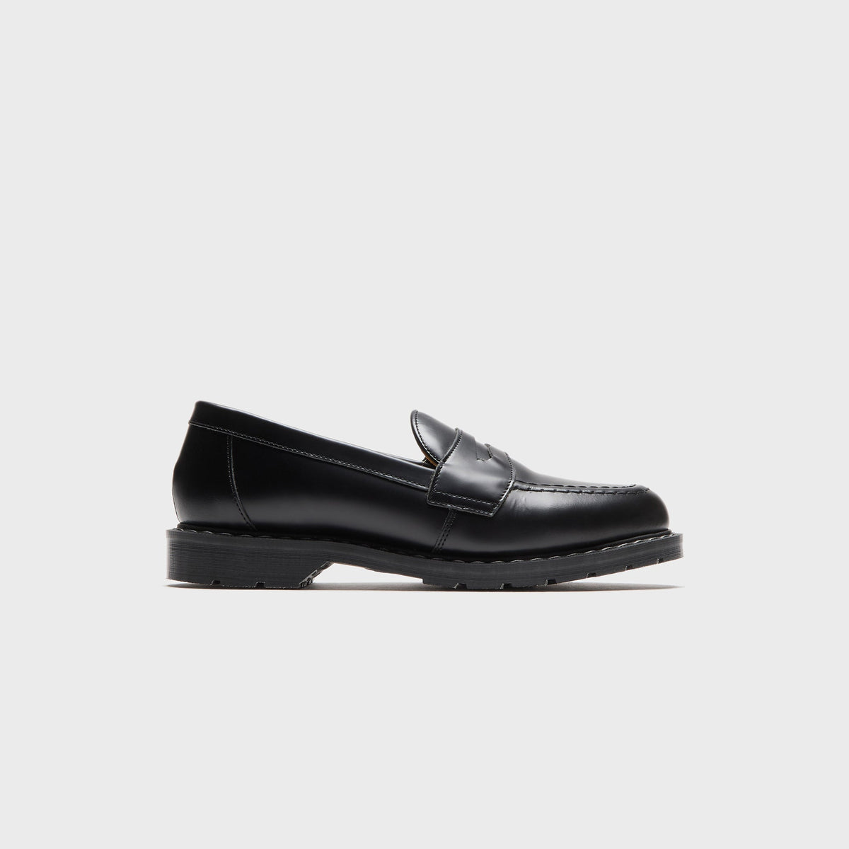 Solovair Hi-Shine Penny Loafer - Black