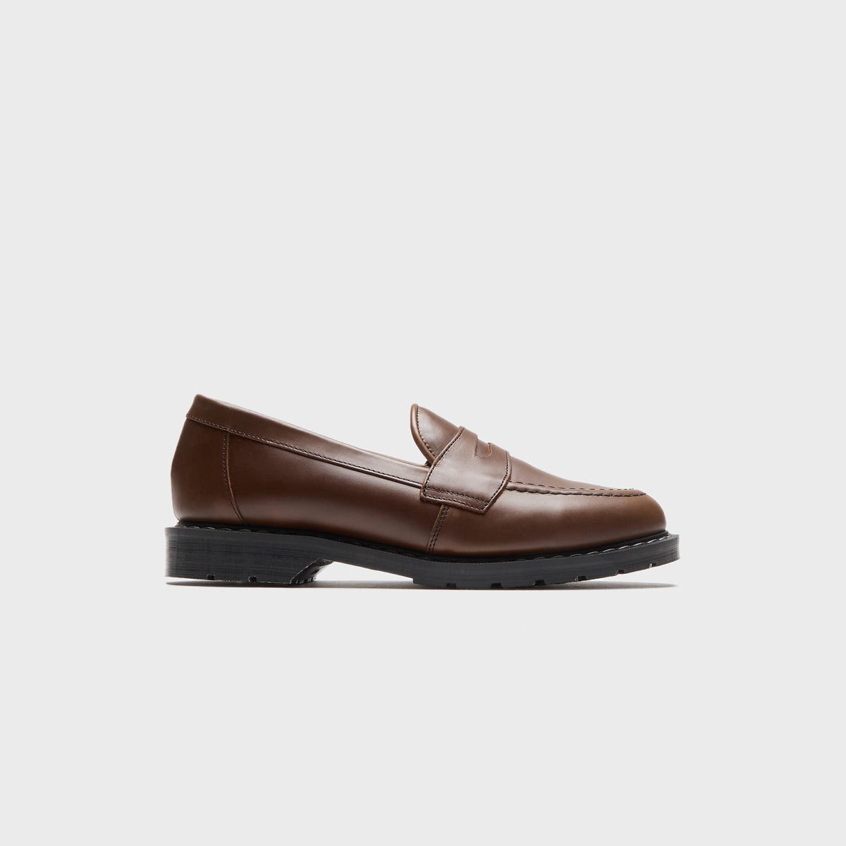 Solovair Gaucho Crazy Horse Penny Loafer - Dark Brown