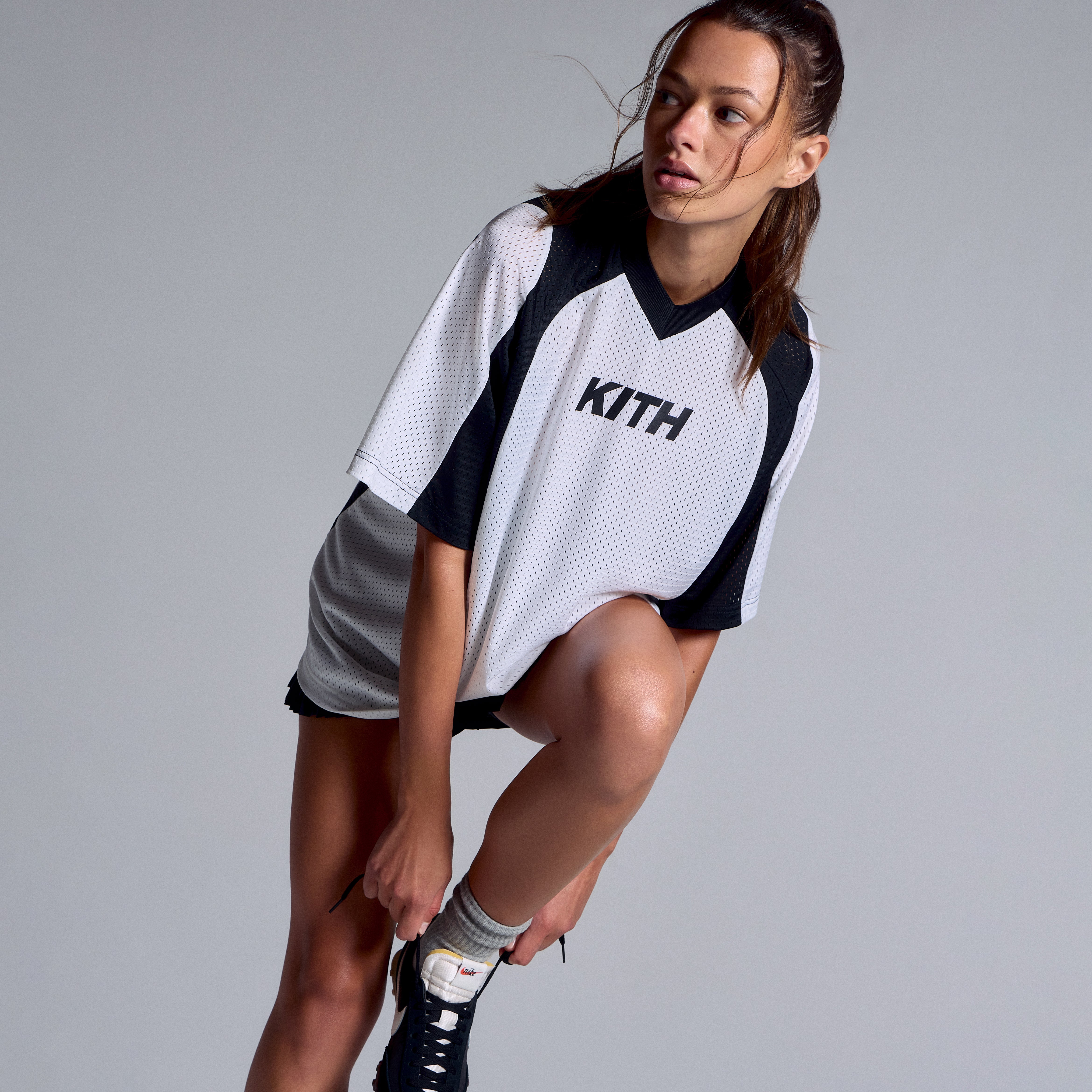 Kith Women Ridley II Mesh Short Sleeve Tee - White – Kith UK