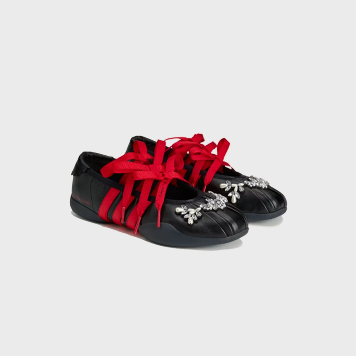 adidas x Simone Rocha WMNS Taekwondo Ballerina Leather - Core Black / Better Scarlet / Core Black