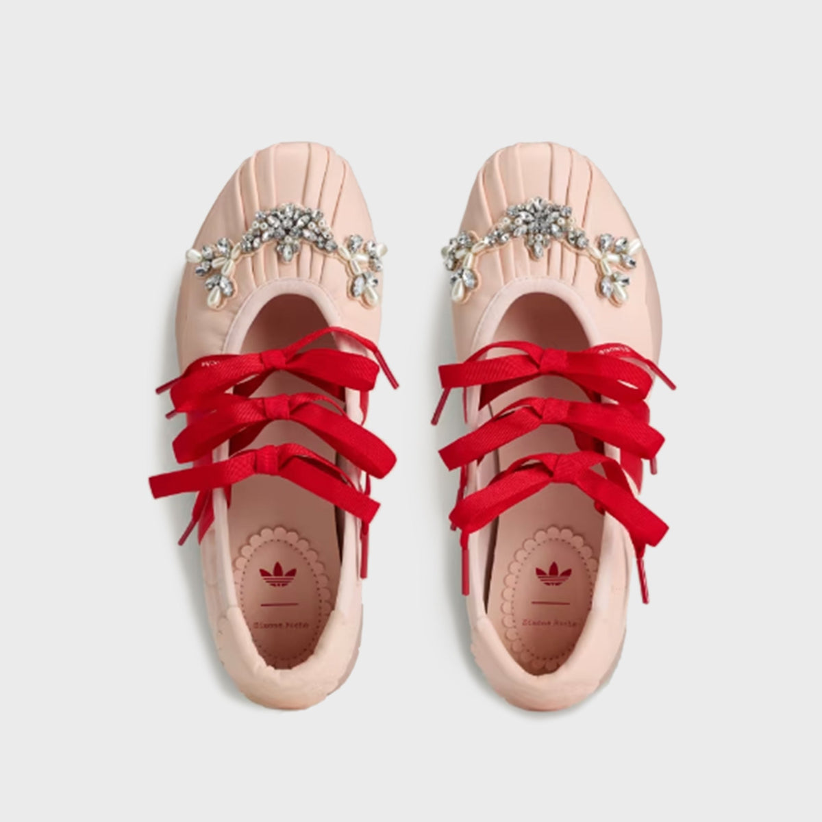 adidas x Simone Rocha WMNS Taekwondo Ballerina Leather - Pink Tint / Pink Tint / Better Scarlet
