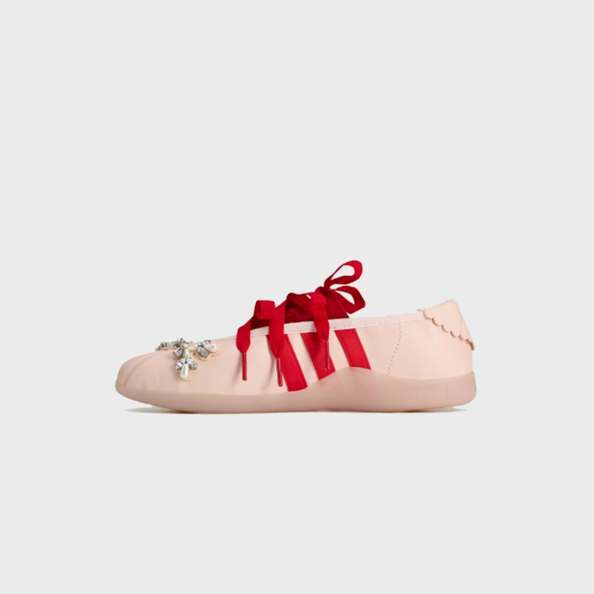 adidas x Simone Rocha WMNS Taekwondo Ballerina Leather - Pink Tint / Pink Tint / Better Scarlet