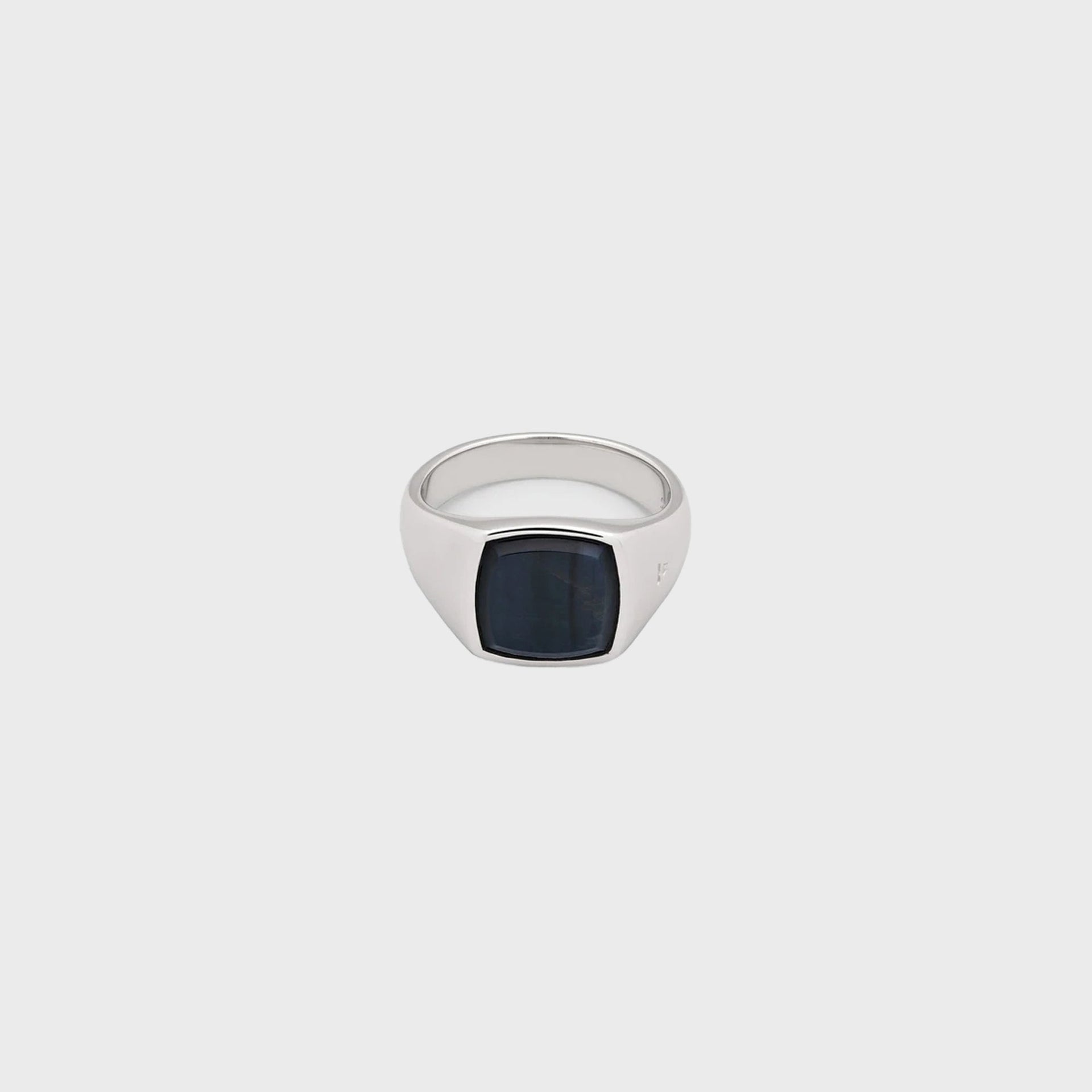 Tom Wood Kay Ring Blue Hawk Eye 58" - Silver