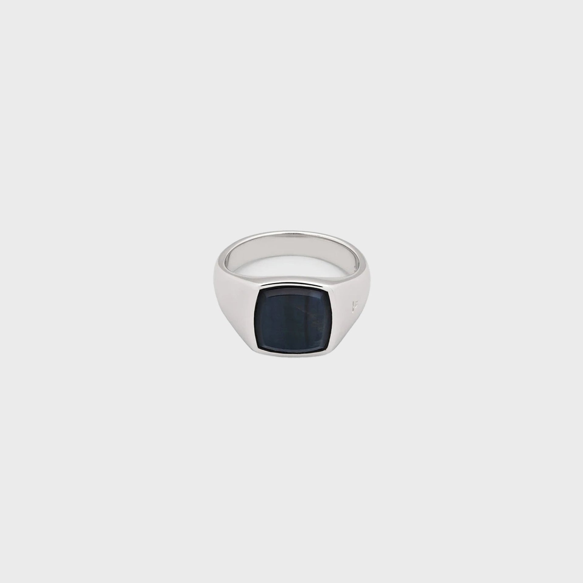 Tom Wood Kay Ring Blue Hawk Eye 60" - Silver
