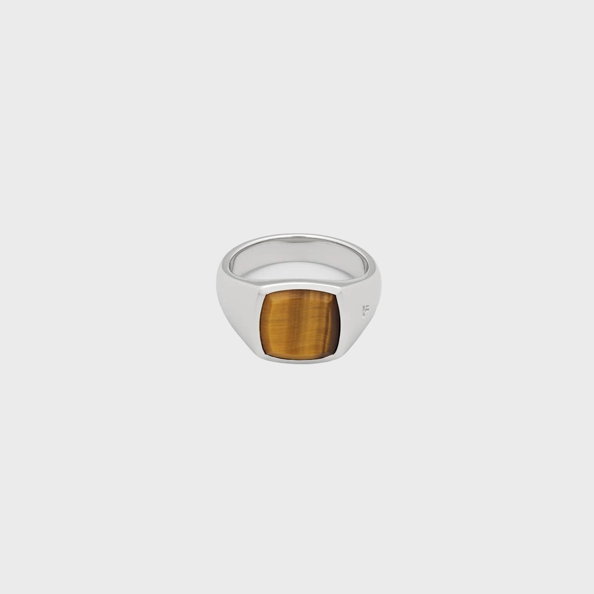 Tom Wood Kay Ring Tiger Eye 58" - Silver