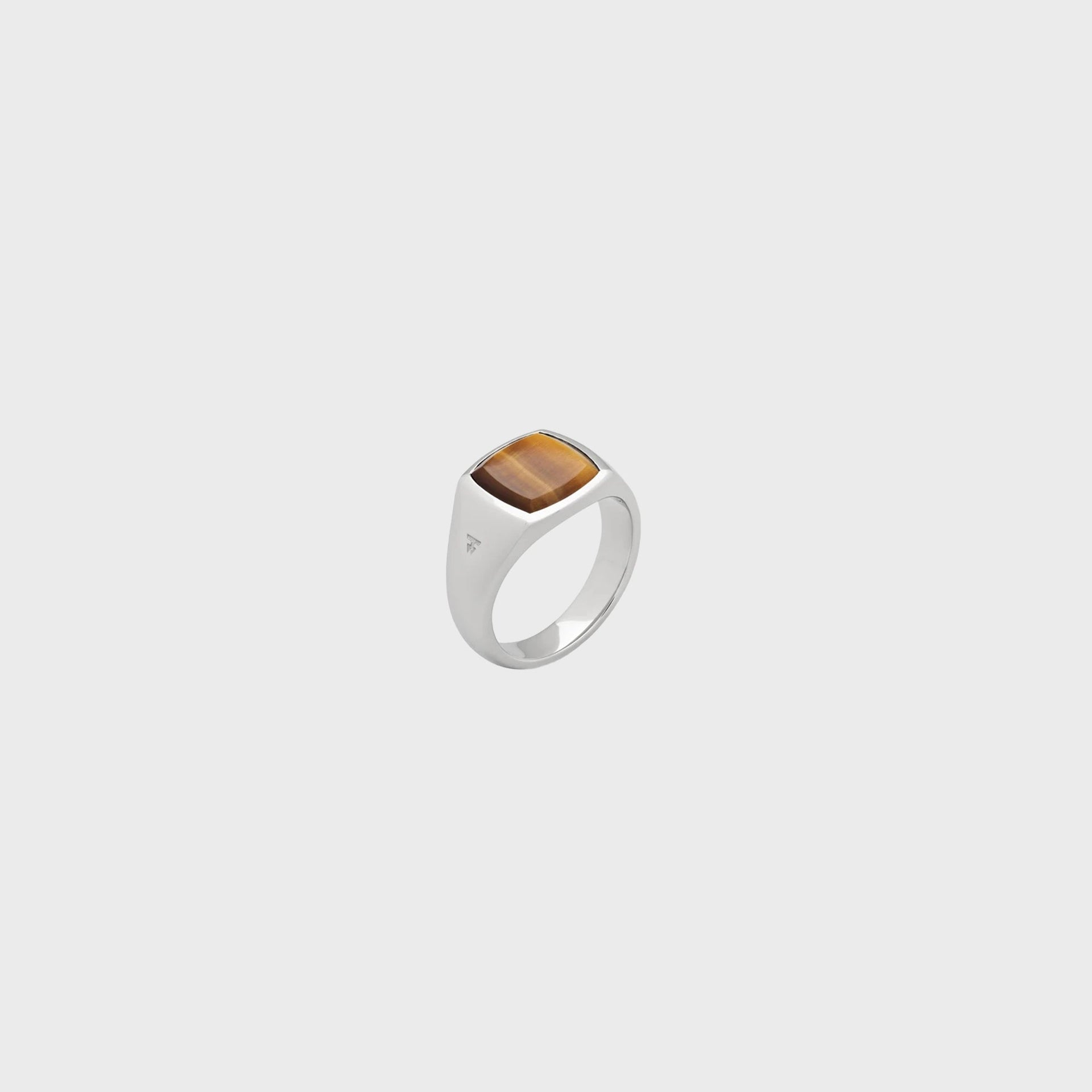 Tom Wood Kay Ring Tiger Eye 58" - Silver