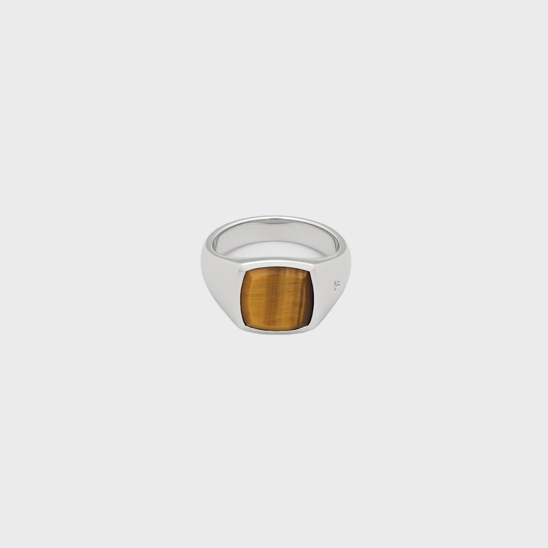 Tom Wood Kay Ring Tiger Eye 60" - Silver