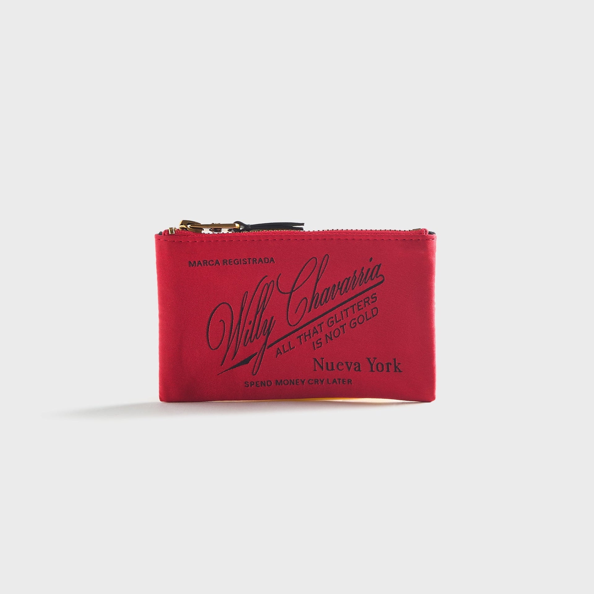 Willy Chavarria Label Wallet - Red Hot