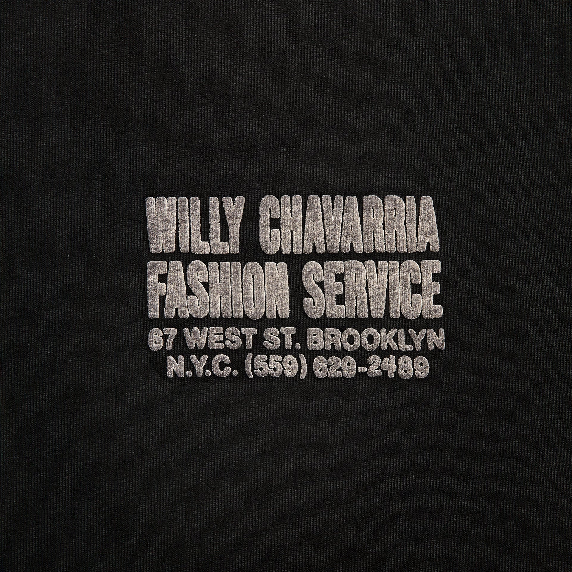 Willy Chavarria Fashion Services Standard Tee - Black