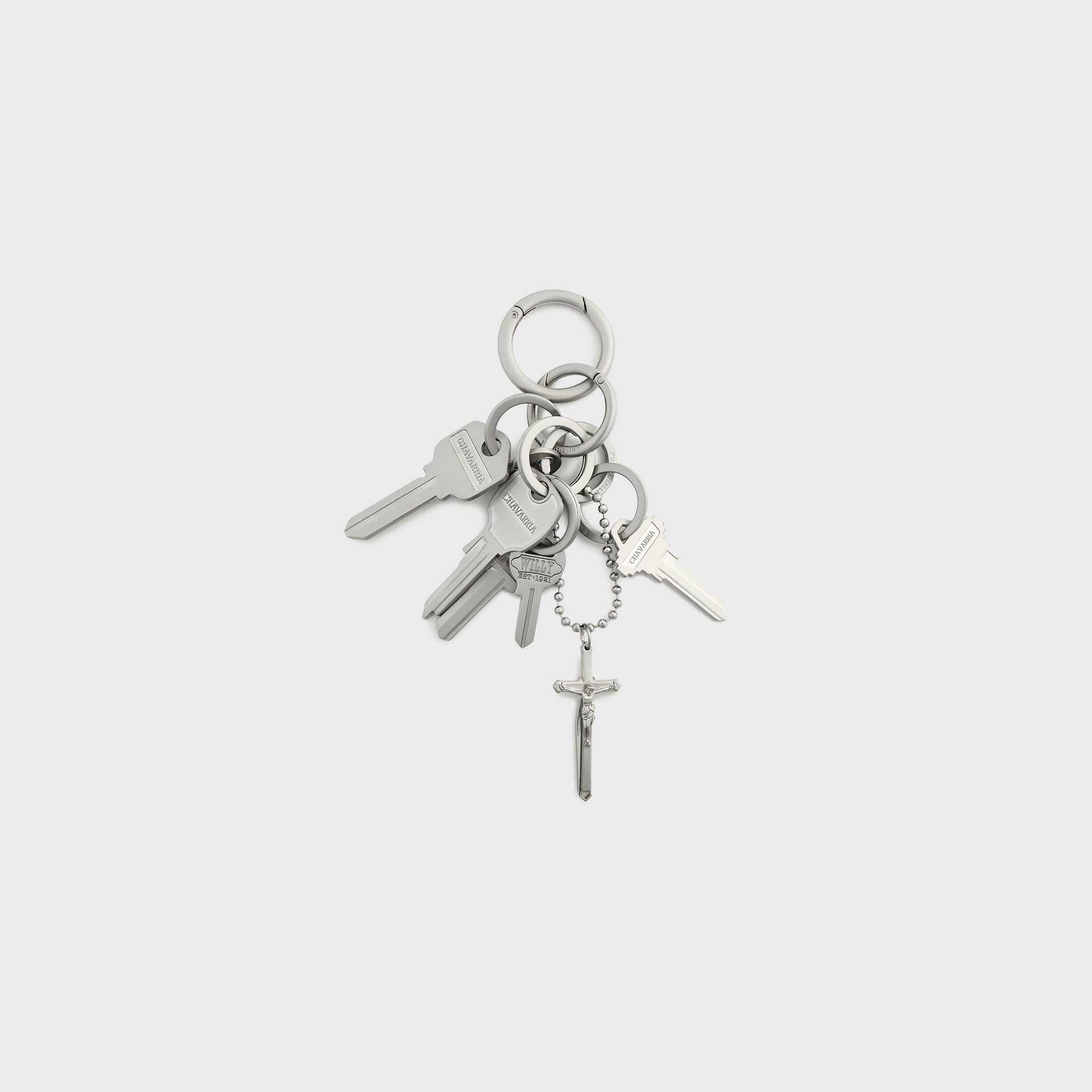 Willy Chavarria Staff Key Fobs - Shiny Nickel