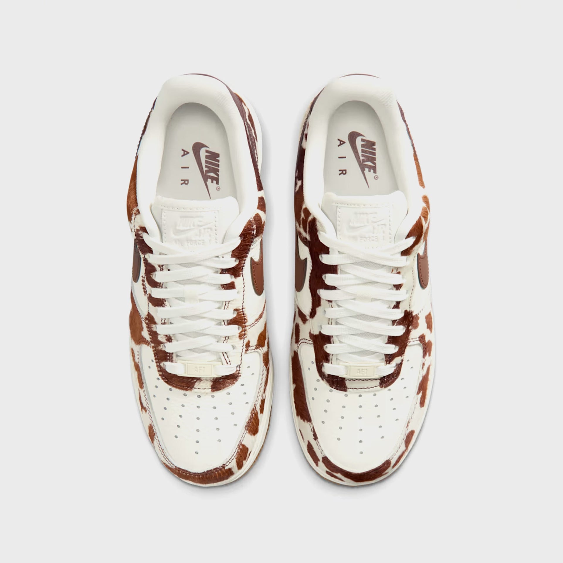 Nike WMNS Air Force 1 '07 "Cow Print" - Field Brown / Gum Medium Brown / Sail