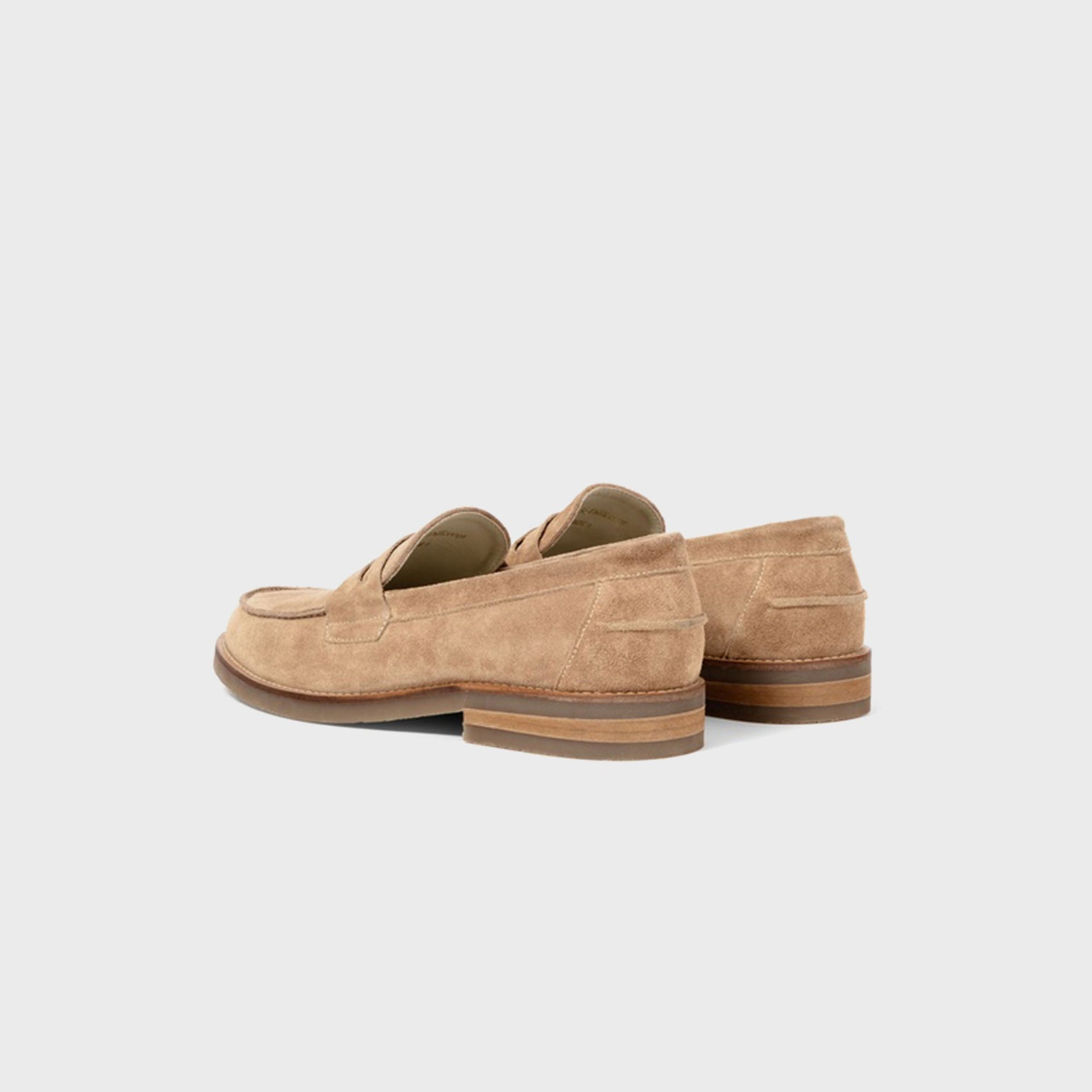 DUKE + DEXTER Wilde Suede Penny Loafer - Mocha