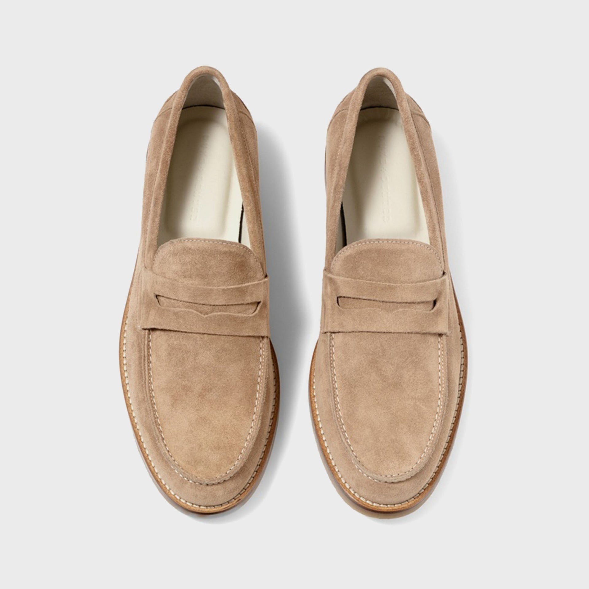 DUKE + DEXTER Wilde Suede Penny Loafer - Mocha