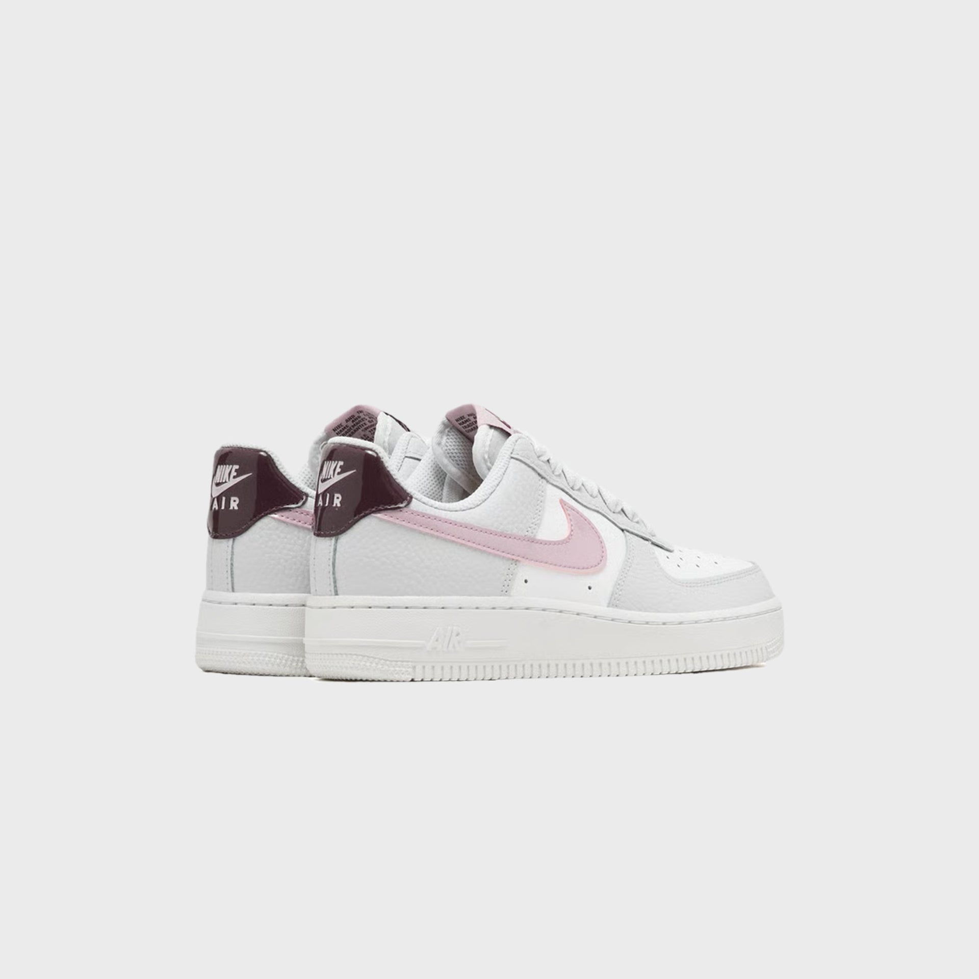 Nike WMNS Air Force 1 '07 - Summit White / Vast Grey / Burgundy Crush / Plum Chalk